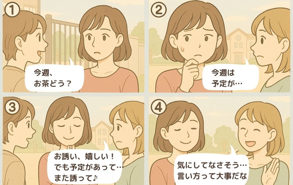 ママ友の性格・関係性によって断り方を変えたい人へ…便利な例文を紹介