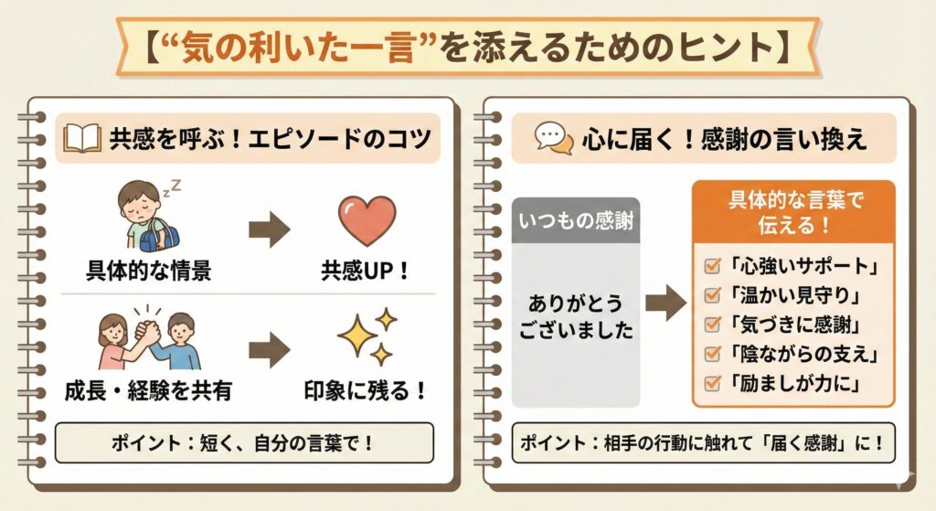 “気の利いた一言”を添えるためのヒント