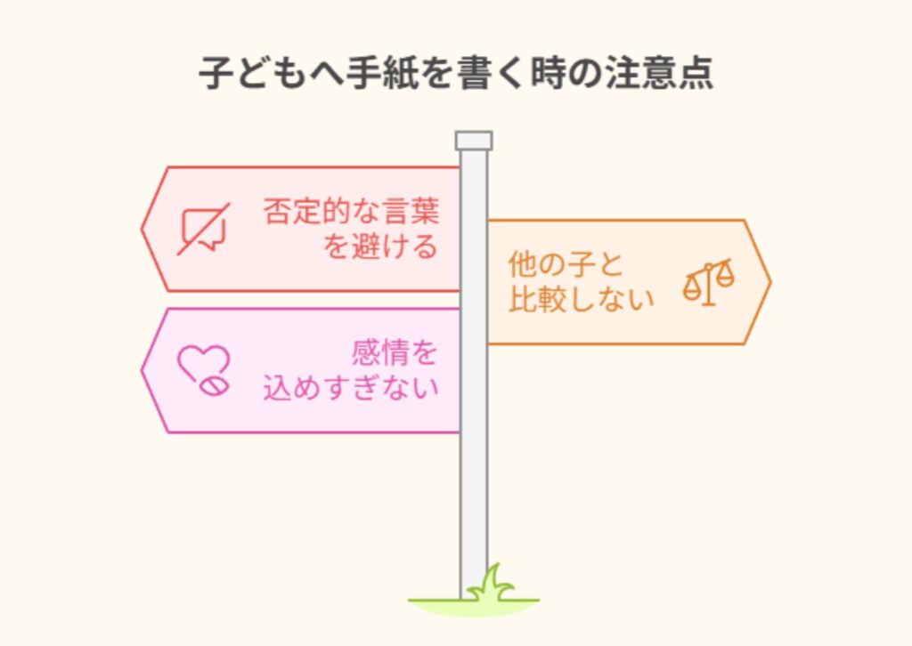 親から子どもへ手紙を書くときの注意点・NG例