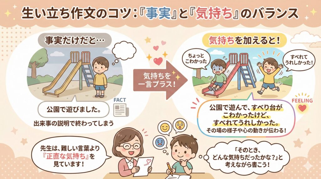 小2生活科 生い立ち作文を書く際の注意点