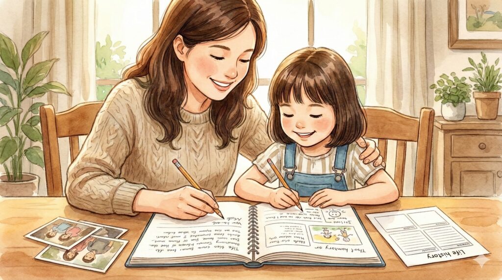 小2生活科で出される生い立ちの宿題が簡単にできるワークシート