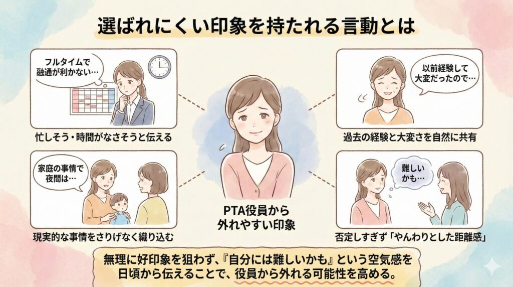 PTA役員に選ばれないための行動プラン