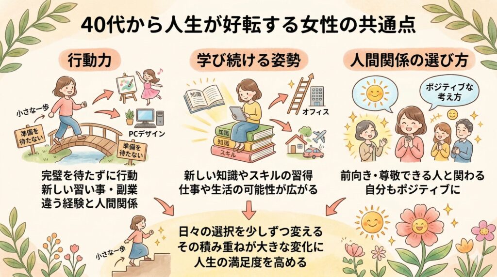 40代から人生が好転する女の特徴と成功パターン